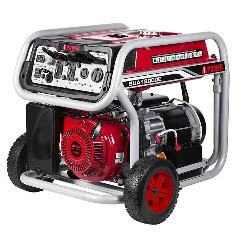 A-iPower 12000 Watt Portable Gas Powered Generator with Electric Start and Wheel Kits