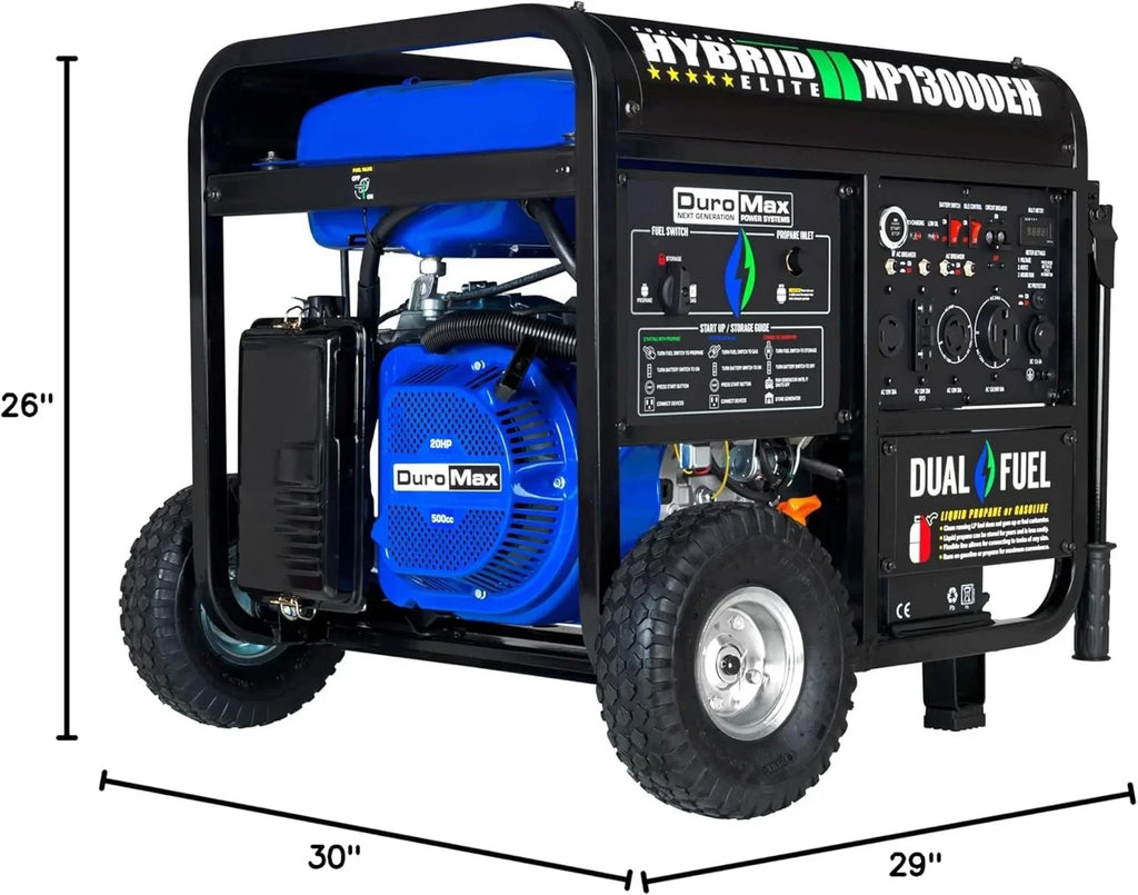 DuroMax XP13000EH 13,000 Watt Dual Fuel Portable Generators