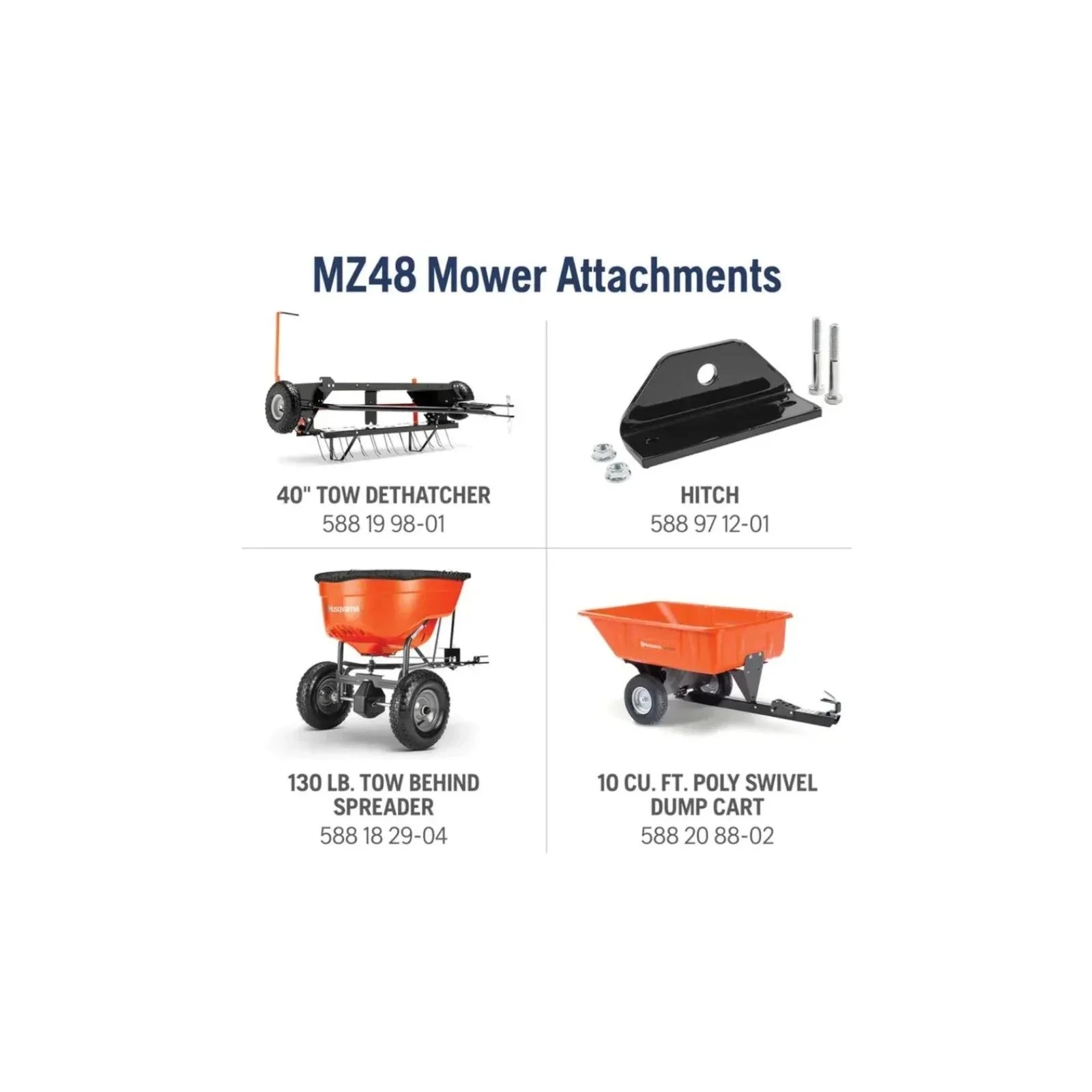 Husqvarna MZ48 Zero-Turn Mowers 23 HP Kawasaki 48" Clears Cut ZT3100 (M-ZT Seat)