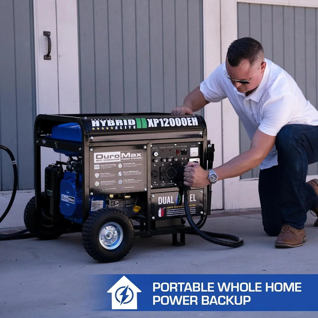 DuroMax XP12000EH 12,000 Watt Dual Fuel Portable Generators