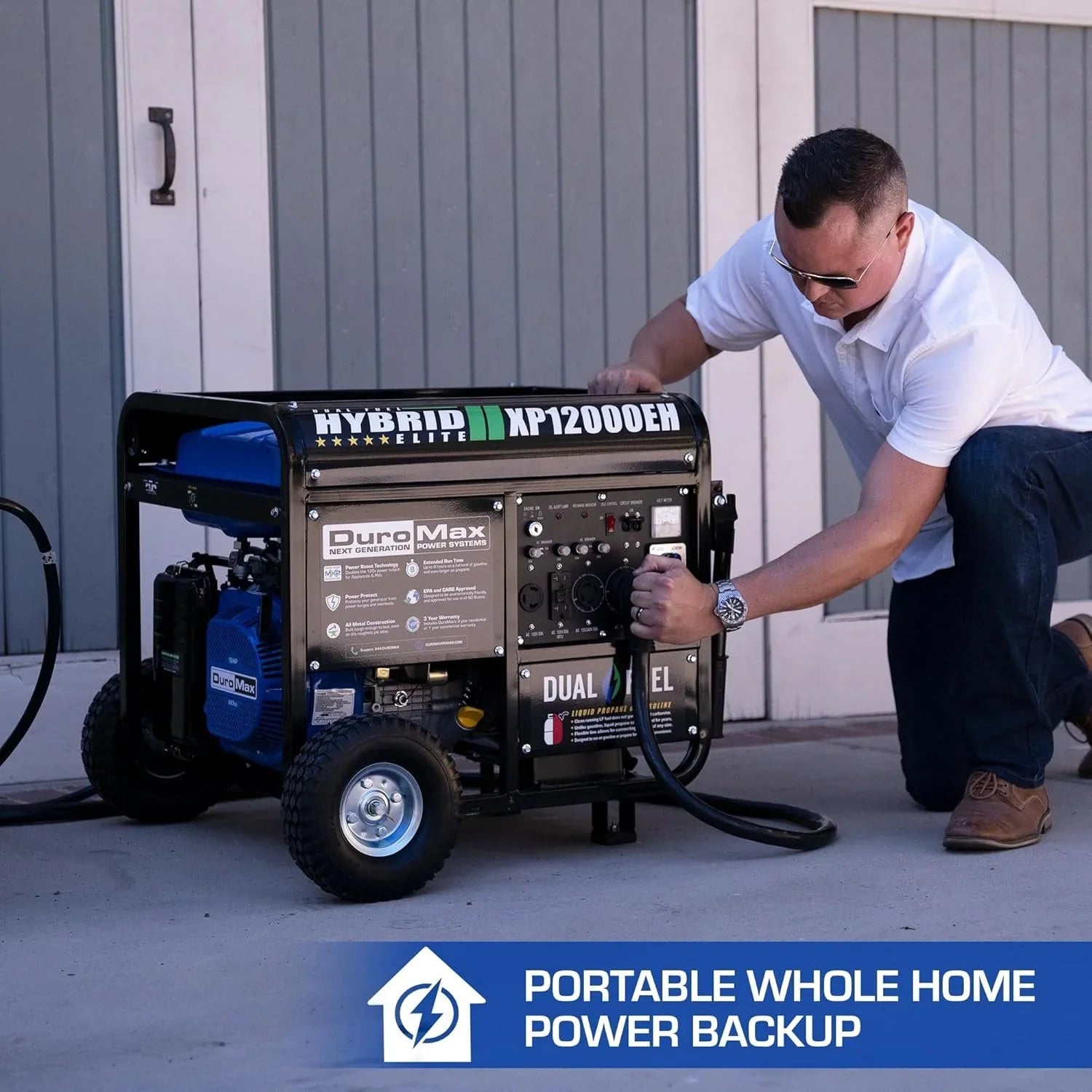 DuroMax XP12000EH 12,000 Watt Dual Fuel Portable Generators