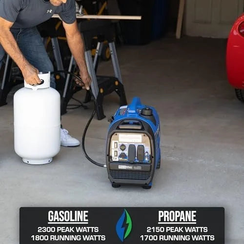 DuroMax XP2300iH 2,300-Watt Dual Fuel Portable Digital Inverter Generators – Gas & Propane, RV & Emergency Readys