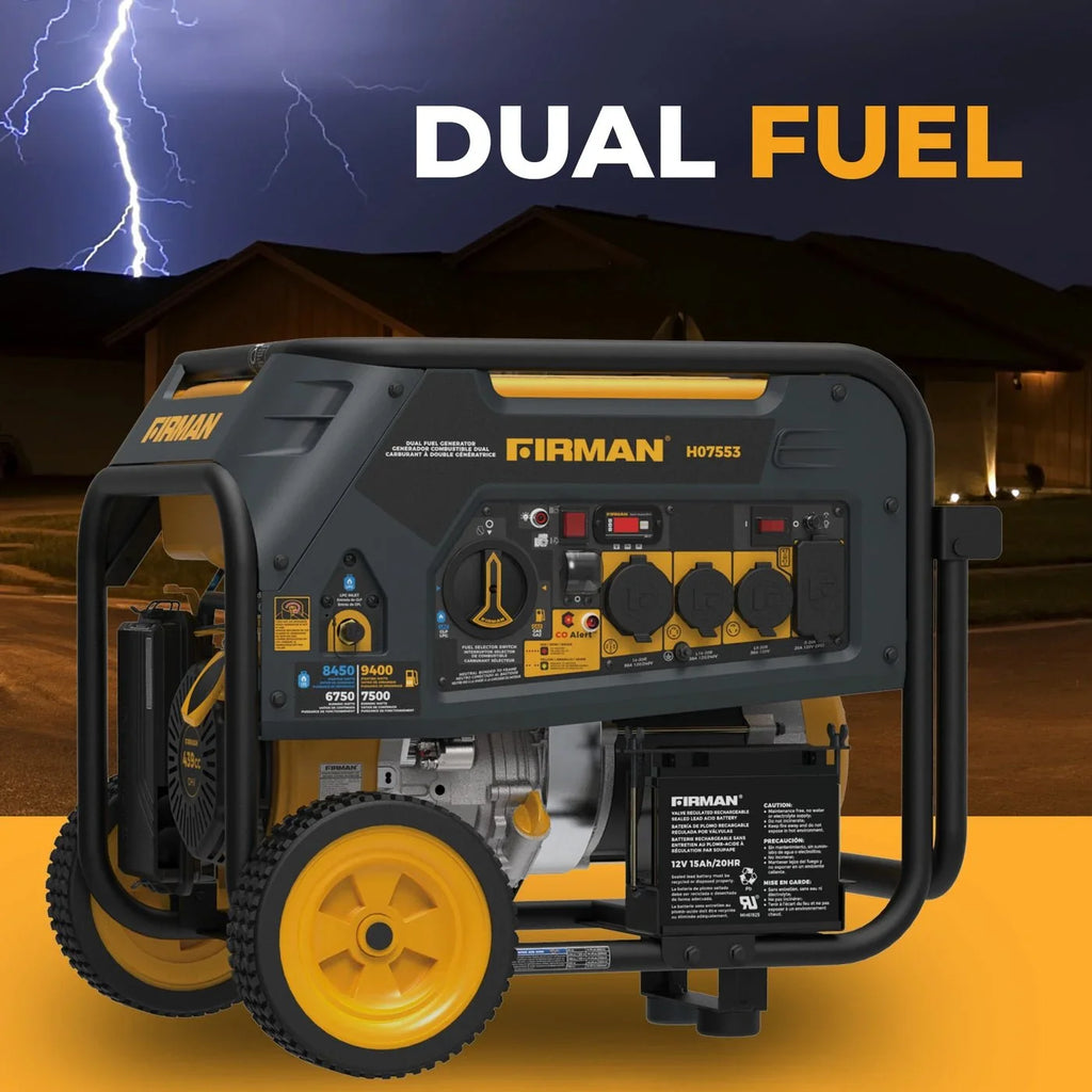 Firman H07553 7500/9400W Dual Fuel Generators