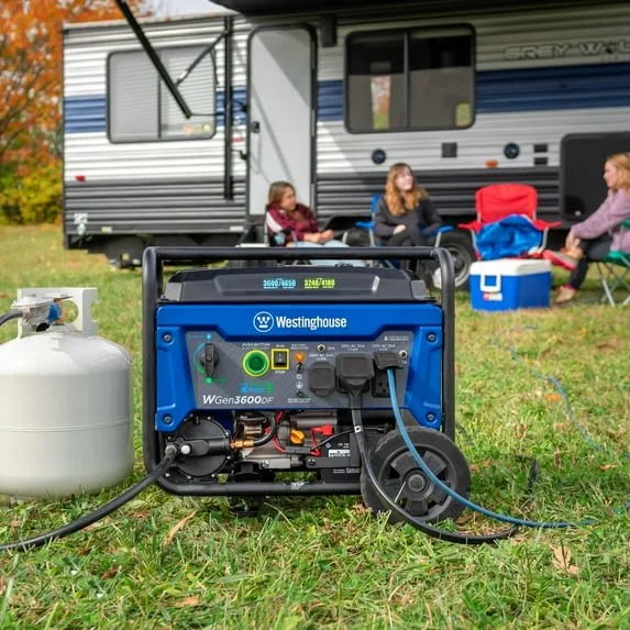 Westinghouse 4650 Peak Watt Dual Fuel Portable Generator, Remote Electric Start, RV Ready Outlets