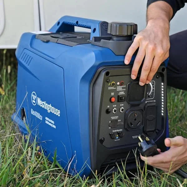 4,000-Watt Gas Powered Portable Inverter Generator with Recoil Start, LED Data Centers