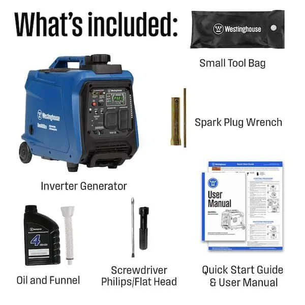 4,000-Watt Gas Powered Portable Inverter Generator with Recoil Start, LED Data Centers