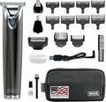 WAHL USA Stainless Steel Lithium Ion 2.0+ Slate Beard Trimmer for Men – Electric Shaver, Nose Ear Trimmer, Rechargeable All in One Men's Grooming Kit – Model 9864