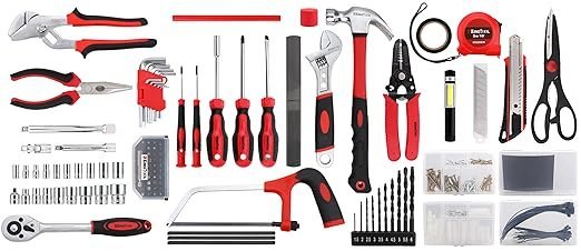 Click to see full view 2+ 6 VIDEOS KingTool 325 Piece Home Repair Tool Kit, General Home/Auto Repair Tool Set, Toolbox Storage Case with Drawer, General Household Tool Kit – Perfect for Homeowner, Diyer, Handyman
